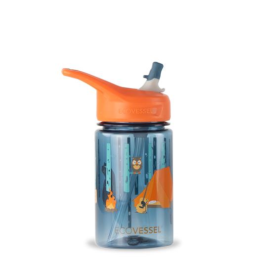 Splash Kids Water Bottle with Flip Straw - BPA Free Stainless Kids