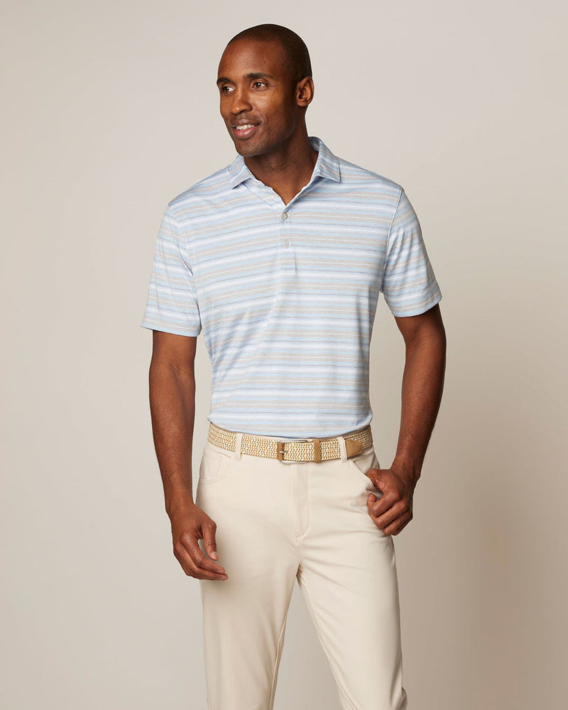 Coope Striped Jersey Performance Polo