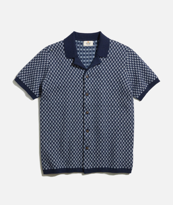 Asher Print Sweater Button-Down