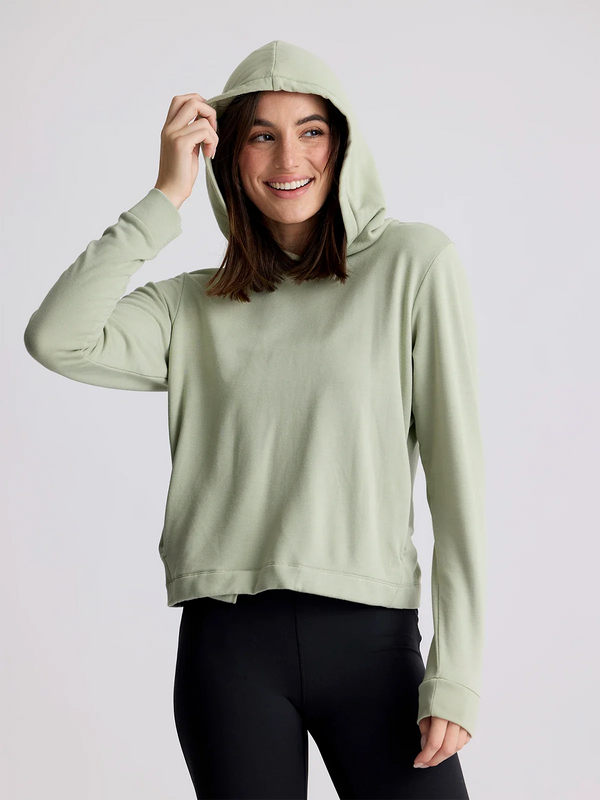 Women's Bamboo Lightweight Fleece Cropped Hoodie